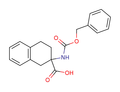 Molecular Structure of 91733-76-5 (2-Naphthalenecarboxylic acid,
1,2,3,4-tetrahydro-2-[[(phenylmethoxy)carbonyl]amino]-)