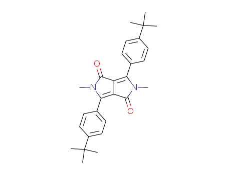 Molecular Structure of 107680-85-3 (Pyrrolo[3,4-c]pyrrole-1,4-dione,
3,6-bis[4-(1,1-dimethylethyl)phenyl]-2,5-dihydro-2,5-dimethyl-)