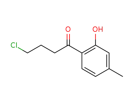 Molecular Structure of 113425-32-4 (1-Butanone, 4-chloro-1-(2-hydroxy-4-methylphenyl)-)