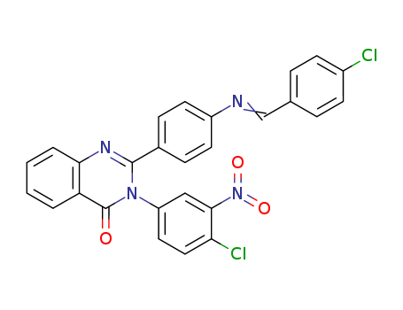 83408-55-3,3-(4-chloro-3-nitrophenyl)-2-(4-{[(E)-(4-chlorophenyl)methylidene]amino}phenyl)quinazolin-4(3H)-one,