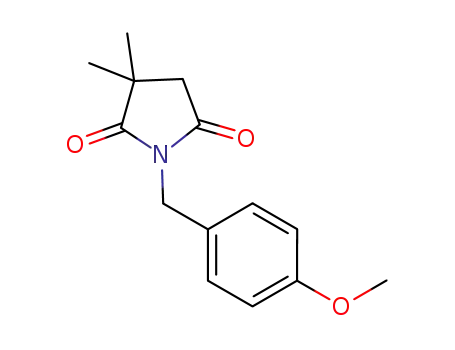 Molecular Structure of 322642-40-0 (1-(4-methoxybenzyl)-3,3-dimethylpyrrolidine-2,5-dione)