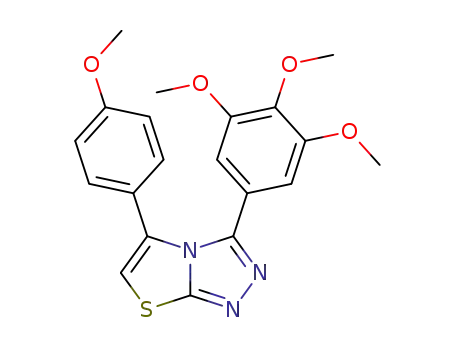 Molecular Structure of 140423-97-8 (5-(4-methoxyphenyl)-3-(3,4,5-trimethoxyphenyl)[1,3]thiazolo[2,3-c][1,2,4]triazole)