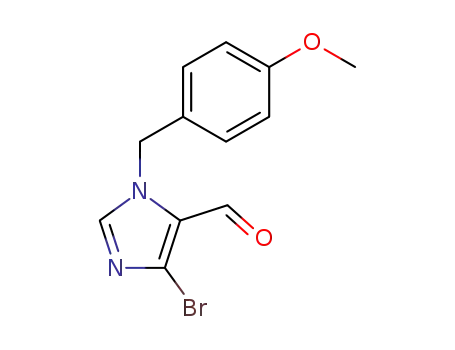 Molecular Structure of 101853-88-7 (1H-Imidazole-5-carboxaldehyde, 4-bromo-1-[(4-methoxyphenyl)methyl]-)