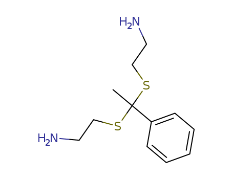 91486-02-1,Ethylamine, 2,2-((alpha-methylbenzylidene)dithio)bis-,