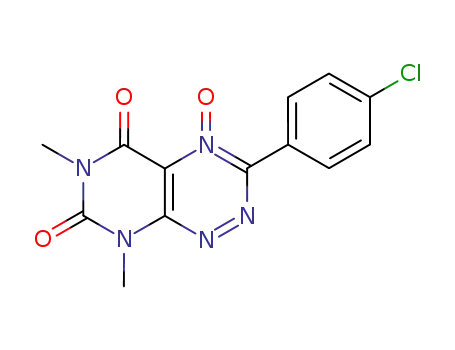 Molecular Structure of 59776-20-4 (3-(4-chlorophenyl)-6,8-dimethyl-4,5,7-trioxo-4,4a,5,6,7,8-hexahydropyrimido[5,4-e][1,2,4]triazin-4-ium)