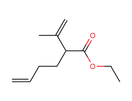 Molecular Structure of 135879-57-1 (5-Hexenoic acid, 2-(1-methylethenyl)-, ethyl ester)