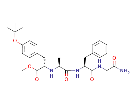 Molecular Structure of 163659-47-0 (Glycinamide, N-[1-[[4-(1,1-dimethylethoxy)phenyl]methyl]-2-methoxy-2-oxoethyl]-L-alanyl-L-phenylalanyl-, (S)- (9CI))