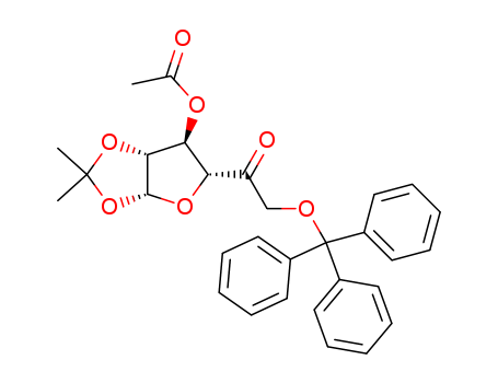 3-Acetyl-1,2-O-isopropylidene-6-O-trityl--L-arabino-hexofuranos-5-ulose