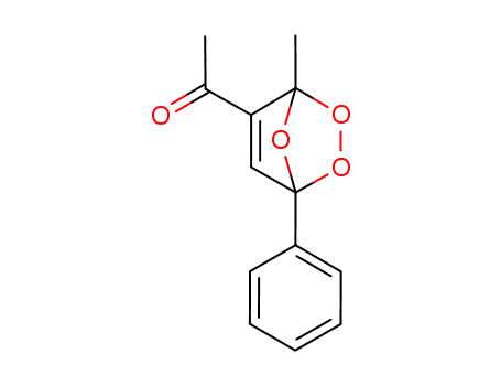 Molecular Structure of 90043-52-0 (Ethanone,
1-(4-methyl-1-phenyl-2,3,7-trioxabicyclo[2.2.1]hept-5-en-5-yl)-)