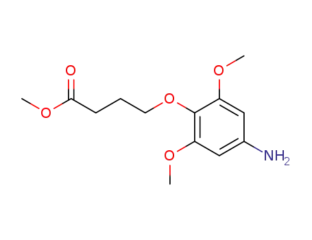 Molecular Structure of 159645-66-6 (Butanoic acid, 4-(4-amino-2,6-dimethoxyphenoxy)-, methyl ester)
