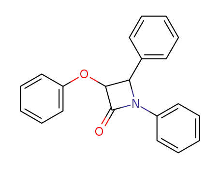 Molecular Structure of 69187-06-0 (2-Azetidinone, 3-phenoxy-1,4-diphenyl-)