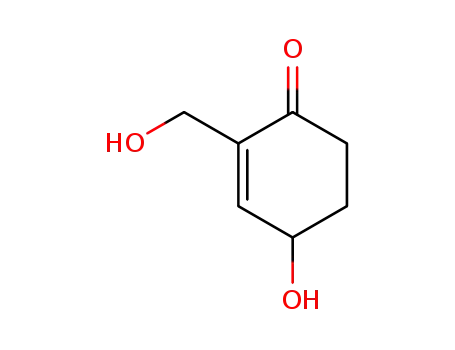 Molecular Structure of 114908-84-8 (2-Cyclohexen-1-one, 4-hydroxy-2-(hydroxymethyl)- (9CI))