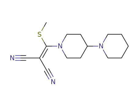 Molecular Structure of 904677-87-8 ([(methylthio)(4-piperidinopiperidino)methylene]malononitrile)