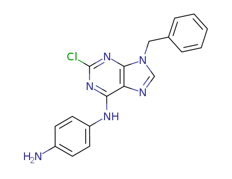 1,4-BENZENEDIAMINE, N-[2-CHLORO-9-(PHENYLMETHYL)-9H-PURIN-6-YL]-