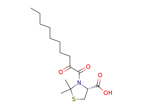 Molecular Structure of 906069-33-8 (4-Thiazolidinecarboxylic acid, 3-(1,2-dioxodecyl)-2,2-dimethyl-, (4R)-)