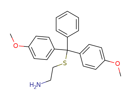 Molecular Structure of 118534-11-5 (Ethanamine, 2-[[bis(4-methoxyphenyl)phenylmethyl]thio]-)