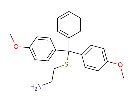 Molecular Structure of 118534-11-5 (Ethanamine, 2-[[bis(4-methoxyphenyl)phenylmethyl]thio]-)