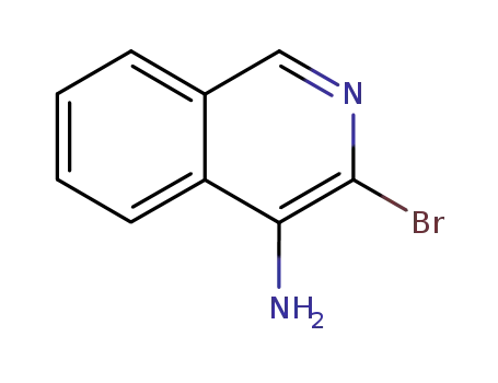 Molecular Structure of 40073-37-8 (4-Isoquinolinamine,3-bromo-(9CI))