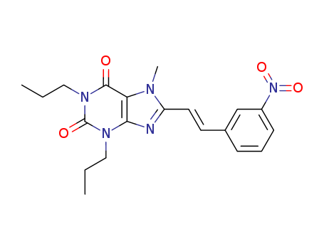 147700-41-2,7-methyl-8-[(E)-2-(3-nitrophenyl)ethenyl]-1,3-dipropyl-3,7-dihydro-1H-purine-2,6-dione,