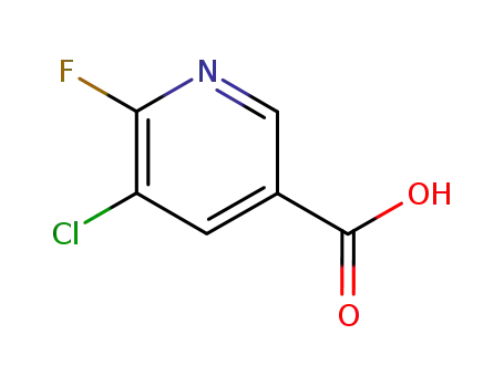 Molecular Structure of 38185-57-8 (5-chloro-6-fluoronicotinic acid)
