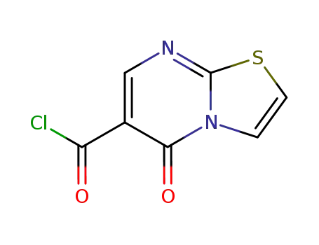 Molecular Structure of 76661-92-2 (5H-Thiazolo[3,2-a]pyrimidine-6-carbonyl chloride, 5-oxo- (9CI))