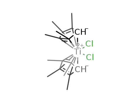 Molecular Structure of 115857-31-3 (bis(tetramethylcyclopentadienyl)dichlorotitan)