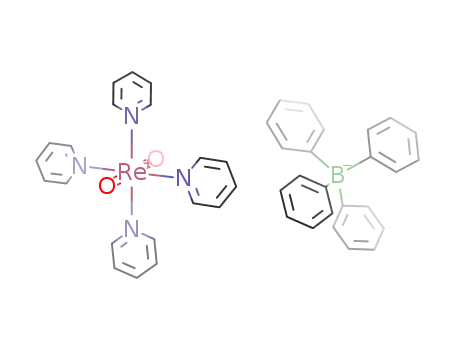 Molecular Structure of 84417-09-4 (ReO<sub>2</sub>(C<sub>5</sub>H<sub>5</sub>N)4<sup>(1+)</sup>*B(C<sub>6</sub>H<sub>5</sub>)4<sup>(1-)</sup>)