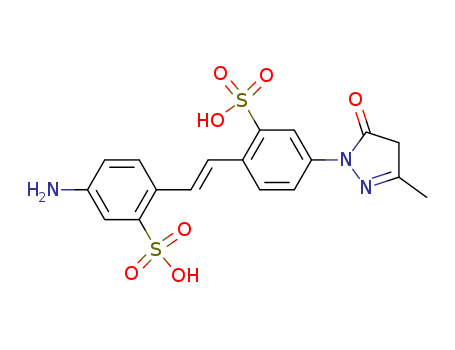 Benzenesulfonic acid,5-amino-2-[2-[4-(4,5-dihydro-3-methyl-5-oxo-1H-pyrazol-1-yl)-2-sulfophenyl]ethenyl]-