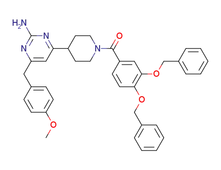 2-Amino-4-[1-(3,4-dibenzyloxybenzoyl)-4-piperidinyl]-6-(4-methoxyphenylmethyl) pyrimidine