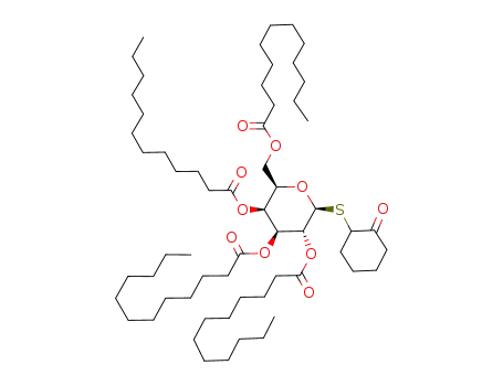 Molecular Structure of 215312-94-0 (cyclohexan-2-on-1-yl 2,3,4,6-tetra-O-lauroyl-1-thio-β-D-galactopyranoside)