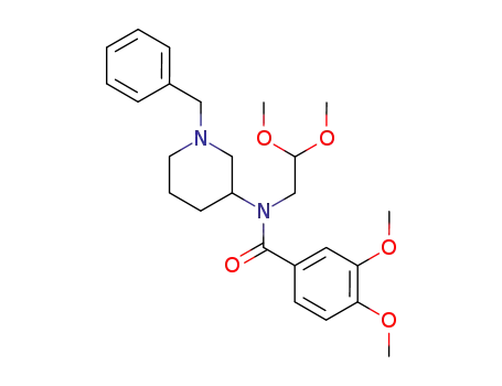 Molecular Structure of 204979-43-1 ((+/-)-N-(1-benzyl-3-piperidyl)-N'-(2,2-dimethoxyethyl)-3.4-dimethoxybenzamide)