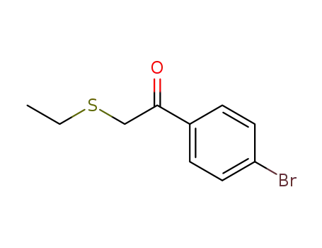 Molecular Structure of 13222-37-2 (Ethanone, 1-(4-bromophenyl)-2-(ethylthio)-)