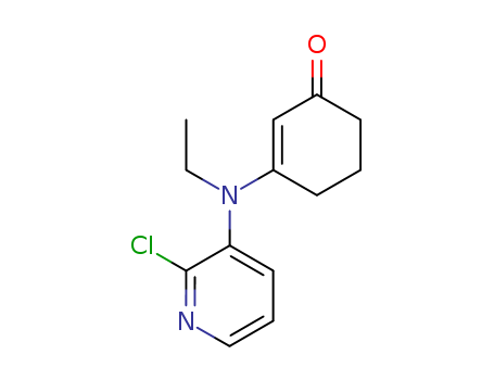 Molecular Structure of 198141-11-6 (2-Cyclohexen-1-one, 3-[(2-chloro-3-pyridinyl)ethylamino]-)