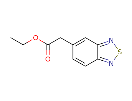 Molecular Structure of 195505-47-6 (2,1,3-Benzothiadiazole-5-acetic acid, ethyl ester)