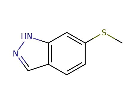 Molecular Structure of 152626-82-9 (1H-Indazole, 6-(methylthio)-)