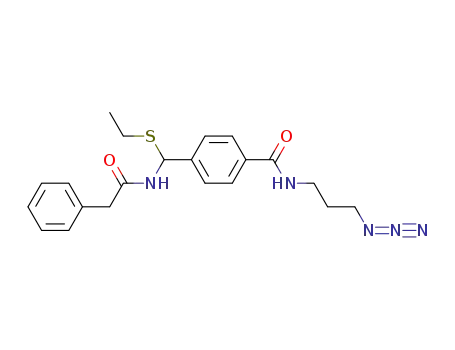 Molecular Structure of 191797-00-9 (N-(3-Azido-propyl)-4-(ethylsulfanyl-phenylacetylamino-methyl)-benzamide)