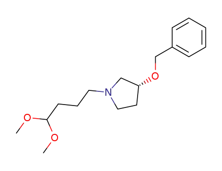 Molecular Structure of 177947-68-1 ((3R)-4-<3-(benzyloxy)pyrrolidin-1-yl>butanal dimethyl acetal)