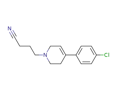 Molecular Structure of 135964-59-9 (1(2H)-Pyridinebutanenitrile, 4-(4-chlorophenyl)-3,6-dihydro-)