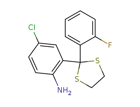 4-chloro-2[2-(2-fluorophenyl)-1,3-dithiolan-2-yl]benzenamine