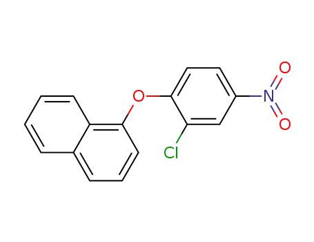Molecular Structure of 76590-07-3 (Naphthalene, 1-(2-chloro-4-nitrophenoxy)-)