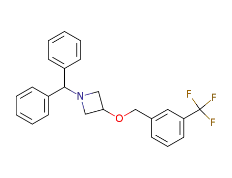 Molecular Structure of 232599-06-3 (3-(3-(Trifluoromethyl)benzyloxy)-1-(diphenylmethyl)azetidine)