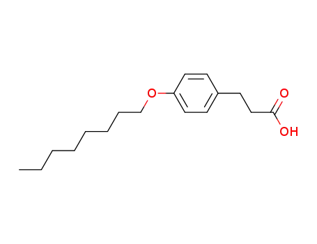 Molecular Structure of 79785-55-0 (3-(4-(OCTYLOXY)PHENYL)PROPANOIC ACID)