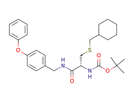(2R)-N-(4-phenoxybenzyl)-2-t-butoxycarbonylamino-3-cyclohexylmethyl-thiopropanamide