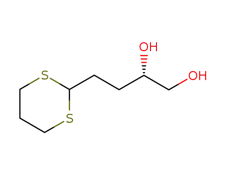 Molecular Structure of 113275-26-6 (1,2-Butanediol, 4-(1,3-dithian-2-yl)-, (S)-)