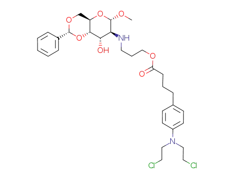methyl 4,6-O-benzylidene-2-<3-(4-<4-<bis(2-chloroethyl)amino>phenyl>butanoyloxy)propylamino>-2-deoxy-α-D-altropyranoside