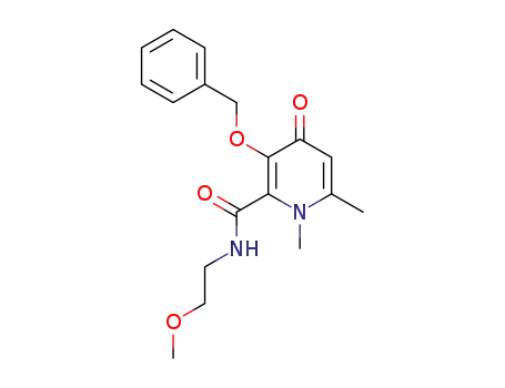 1,6-dimethyl-3-benzyloxy-pyridin-4(1H)-one-2-carboxy-(N-2'-methoxyethyl)-amide