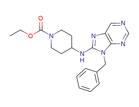 ethyl 4-[[9-(phenylmethyl)-9H-purin-8-yl]amino]-1-piperidinecarboxylate