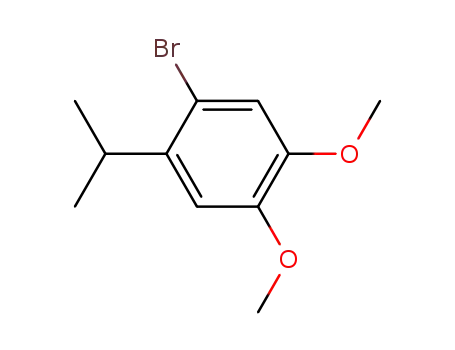 Molecular Structure of 152178-53-5 (Benzene, 1-bromo-4,5-dimethoxy-2-(1-methylethyl)-)
