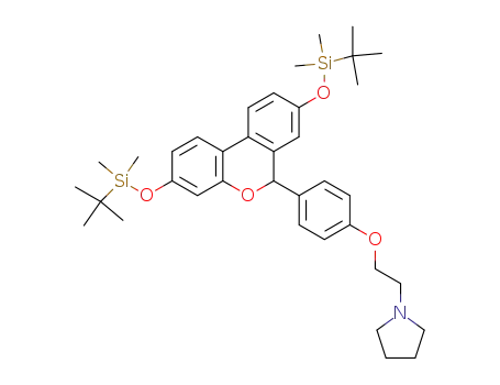 3,8-di(t-butyldimethylsilyloxy)-6-[4-[2-(1-pyrrolidino)ethoxy]-phenyl]dibenzo[b,d]pyran