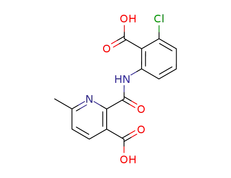 2-[(2-carboxy-3-chloroanilino)carbonyl]-6-methyl-3-pyridinecarboxylic acid